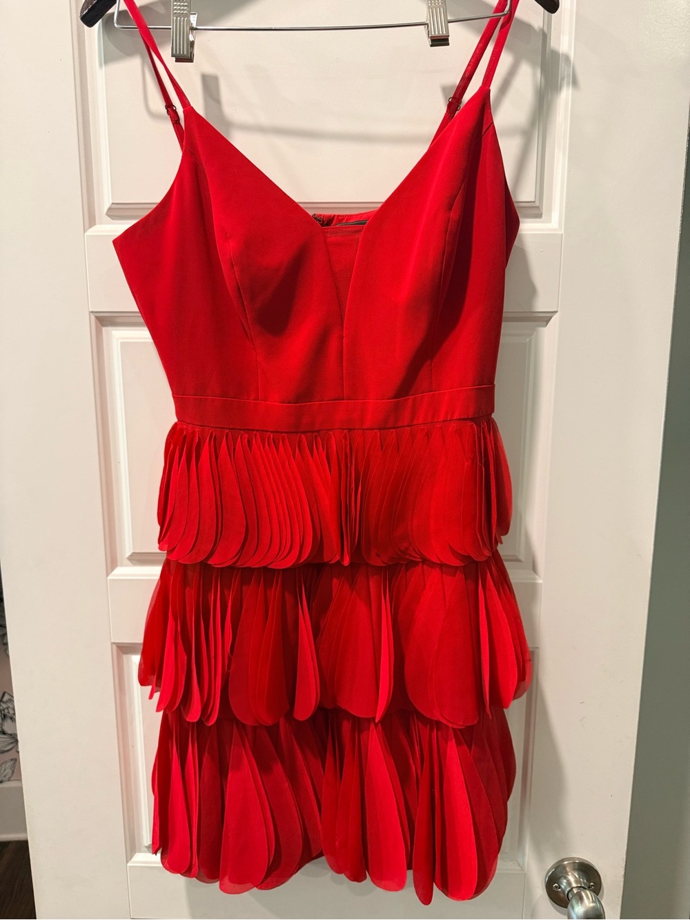 Red BCGB dress. Size 6. FUN texture!!